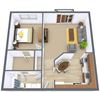 Flickertail I-VI Apartments | One Bedroom | Plan 11B Flickertail I-VI Apartments | One Bedroom | Plan 11B